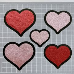 うちわ文字　ハートパーツ　5枚セット