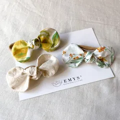 ベビーリボンヘアバンド In my garden 2個セット ヘアクリップ