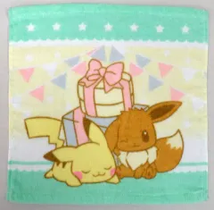 【中古】タオル・手ぬぐい(キャラクター) ピカチュウ＆イーブイ ハンドタオル 「ポケットモンスター Pokemon Collectionくじ 2017」 D賞