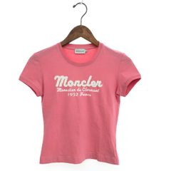 美品 モンクレール モンクレ Moncler Tシャツ 半袖 ピンク ワッペン付