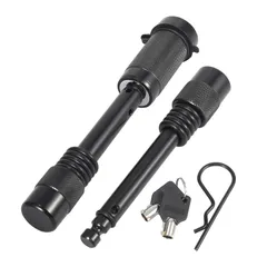 X AUTOHAUX ロックピン　ヒッチロック ヒッチピンロック トレーラーヒッチロック トレーラーヒッチレシーバーピンロックセット 9.5 mm 13 mm ブラック 1 セット