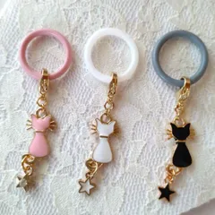 アンブレラマーカー、傘の目印、チャーム(猫 後ろ姿) 1個