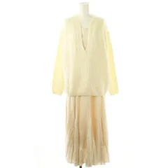 スナイデル SNIDEL 23AW 深Vニットセットキャミワンピース セーター 長袖 ロング 0 アイボリー /NR ■OS