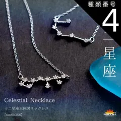 種類4:蟹座 ネックレス レディース  金属アレルギー シンプル 胸元に夜空を彩る。十二星座天体図ネックレス チェーン アクセサリー 925シルバー スターリングシルバー シルバー 十二星座 星 星座 誕生日 きれいめ プレゼント n_marai 春服