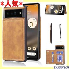 Geshh Pixel 6 au 財布型ケース カード収納 左右開 薄型軽量 耐久性 カバー レトロブラウン 背面ケース スタンド機能 手触りが良い 上質 スキミング防止 手帳型ケース グーグル ピクセル6Pixel 6 au 薄い茶 617