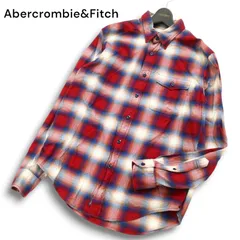 Abercrombie&Fitch アバクロンビー＆フィッチ 通年★ 長袖 チェック ボタンダウン シャツ Sz.L メンズ 赤