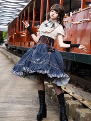 2025年新作 ロリータ３点セットアップ♪ひざ丈スカート　デートやイベントにも♪