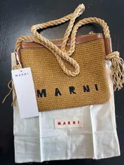 MARNI マルニ ショルダーバッグ コットン×ナイロン ロゴ 刺繍 鞄