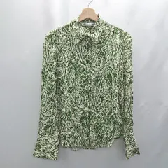 ◇ Θ◎ ZARA ザラ 総柄　薄手 長袖 シャツ サイズEUR XS グリーン系 メンズ E  【1502030006988】