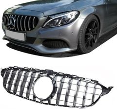 メルセデスベンツ Cクラス W205 S205 前期用パナメリカーナスタイルグリル（フロントカメラ無しタイプ）社外品 アクセサリー 外装パーツCYB686目玉商品