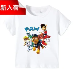 ✨新品✨パウパトロール 子供用Tシャツ キッズ 男の子 女の子 白Tシャツ アニメキャラクター チェイス マーシャル スカイ 半袖 夏服 コットン 綿 キャラクターTシャツ 誕生日プレゼント 100 110 120 130 半袖シャツ キッズシャツ