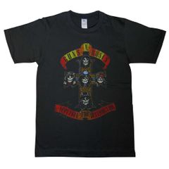 【土日も発送】GUNS N' ROSES GN'R ガンズ・アンド・ローゼズ アペタイト チャコール グレー  メンズ レディース ロックTシャツ バンドＴシャツ bny GUNS-20CG