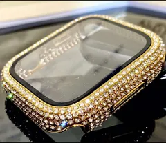 ゴールド★AppleWatchカバー 保護 高級glass ケース メッキ　キラキラ　アップルウォッチ  メンズ レディース 38mm 40mm 41mm 42mm 44mm 45mm　series10　42㎜　46㎜　49㎜　入荷