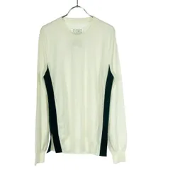 Maison Margiela14 メゾン マルジェラ 16SS サイドテープニットセーター S50HA0637 ホワイト Sのサムネイル