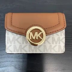 ◾︎【未使用レベル】MICHEAL KORS マイケルコース 三つ折財布 MK柄 ゴールド金具