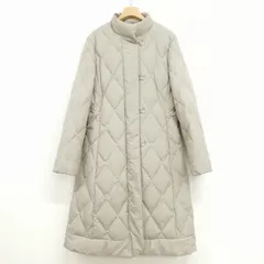 エムシーエム MCM キルティング ダウン コート ジャケット スタンドカラー L グレージュ系のサムネイル