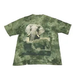 古着エレファントアニマルプリントTシャツタグ無し