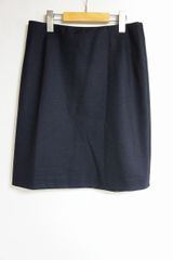 美品 国内正規 MAXMARA STUDIO マックスマーラ ストゥーディオ ウール/ナイロン ストレッチ スカート サイズS 紺 ネイビー 本物 806M★4