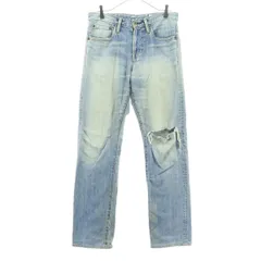 EDWIN エドウィン 日本製 ダメージ加工 デニムパンツ S ブルー メンズ 古着