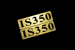 EEE-909-1 IS350 金黒 アクリル2層 ステッカー レクサス Fスポーツ カスタム 前期 後期 2枚1セット