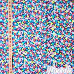 USAコットン　michael miller　ハート＆デイジー　Heart ＆Daisys　カラフル　約53cm×約50cm（カット済）　FB-3030