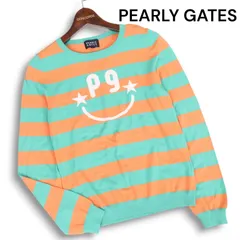 PEARLY GATES パーリーゲイツ ゴルフ 秋冬 アンゴラ混♪ ボーダー ニット ニット セーター Sz.1 レディース