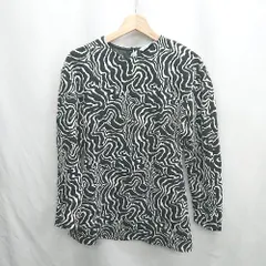 ◇ ⊂ ◎ ZARA ザラ 総柄 長袖 チュニック サイズUSA S ブラック ホワイト レディース E  【1412090041310】