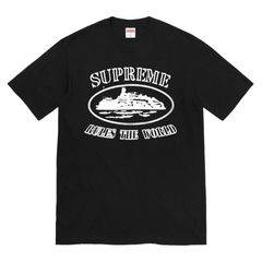 新品未使用  シュプリーム corteiz✖️supreme Logo Rules The World Tee  Tシャツ 男女兼用