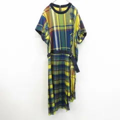美品★ sacai チェックドローリングドレス ワンピース ⭐︎美品sacai⭐︎チェックドローリングDress ワンピース