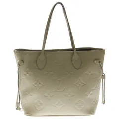 LOUIS VUITTON (ルイヴィトン) モノグラムアンプラント ネヴァーフル MM ポーチ付レザートートバッグ ブラウン レディース M45686