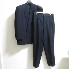 美品 90’S COMME des GARCONS HOMME コムデギャルソンオム テーラードジャケット スラックス ダブルスーツ セットアップ ネイビー メンズ 古着 中古 USED