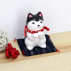 いぬ イヌ 犬 戌 置物 陶器 わんこ日和おねだり黒紫犬 高さ10.5cm かわいい 可愛い コンパクト 柴犬 薬師窯 .置物.