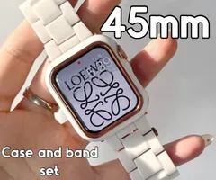 apple watch バンド 45mm カバー 45 セット ケース 白