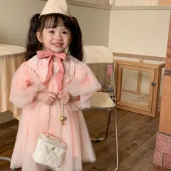 ワンピース チュニック 女の子 花柄レース チュールスカート クルーネック 長袖 子供ドレス 子ども キッズ 保育園 子供服 ナチュラル ガール きれい目 シンプル かわいい 春 秋 フォーマル 入園式 入学式 卒園式 発表会 プレゼント jiangge07