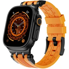 【在庫処分】42mm FOR Apple Watch 44mm バンド スポーツ フッ素ゴム バンド 交換用 ベルト 耐衝撃 防水 45mm 防汗メンズ Watch Ultra2/Ultra 46mm Series 10 9 49mm 8 SE2 7 6 アッ