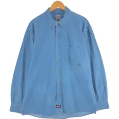 古着 ディッキーズ Dickies 長袖 ボタンダウンデニムシャツ メンズXL相当/eaa564115