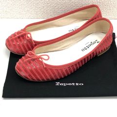 レペット　フラットシューズ　サンドリオン　レッド　ボーダー　ストライプ