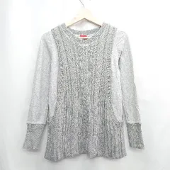 ◇ ⊇ ELLE エル マタニティ 長袖 ニットベストロンＴ カットソー サイズM グレー系 レディース E  【1505130011951】