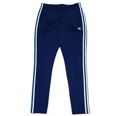 古着 adidas アディダス トラックパンツ トレフォイルロゴ 3ライン ネイビー L 256-43