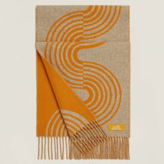 未使用品◎HERMESエルメス　カシミヤマフラー/カザックヴァーグ