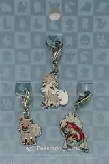 【中古】キーホルダー・マスコット(キャラクター) 744.イワンコ＆745.ルガルガン 全国ずかんメタルチャーム(3個セット) 「ポケットモンスター」 ポケモンセンター限定