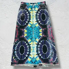 JUNYA WATANABE COMME des GARCONS ジュンヤワタナベコムデギャルソン AD2001 02ss ネイティブ　タイダイ染め　デニムマキシスカート