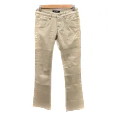 ブラック バイ マウジー BLACK by moussy フレアパンツ スリムパンツ ロング丈 25 S ベージュ /YK7