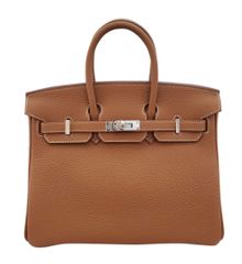 【新品・人気カラー】エルメス HERMES バーキン25　トゴ　ゴールド　SV金具　W刻印