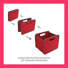 【スタッフおすすめ！】マイリビング(Meyliving) 収納ボックス レッド Sサイズ 幅32x高さ27.5x奥行26.5cm/収納時2cm ポータブル折りたたみ収納ボックス A100564