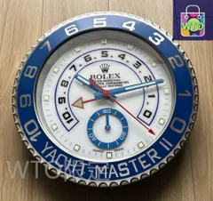 海外販促用ROLEX 掛け時計 ヨットマスターⅡ 希少シルバー/ブラック文字盤 海外販促用ROLEX 掛け時計 ヨットマスター  希少シルバー