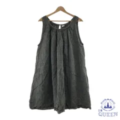 ☆美品☆ ワンピース ジャンパースカート ノースリーブ フレア シンプル おしゃれ 綺麗め 袖なし 膝丈 レディース グレー 38 901-11021 送料無料 古着