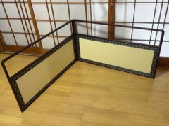 おかもと 手織り 屏風 2連 竹製 和風 - メルカリ