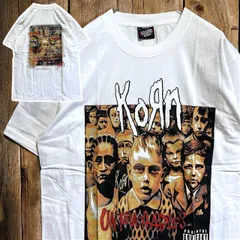 コーン KORN 白 Tシャツ tee ティーシャツ バンド ロック ツアー