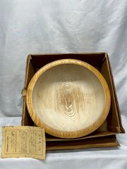 美品・箱付✨高級漆器 喜八工房 木製 大皿 盛鉢 約30cm 山中漆器 木目 
